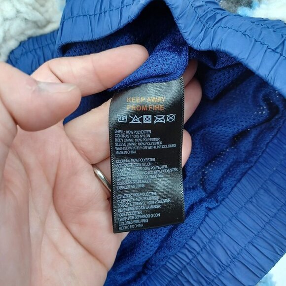 iets frans UO Blue + White Printed Cropped Fleece Jacket Women's S Fair Isle - Picture 10 of 12